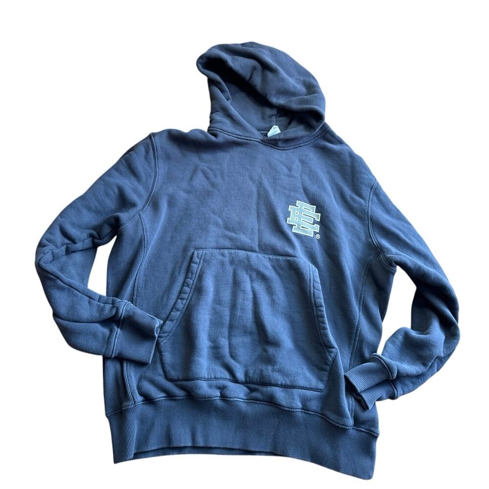 Eric Emanuel  EE basic navy blue pullover hoodie size small, cotton